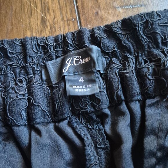 J.Crew Lace Overlay Black Pants Size 4 - Picture 6 of 6